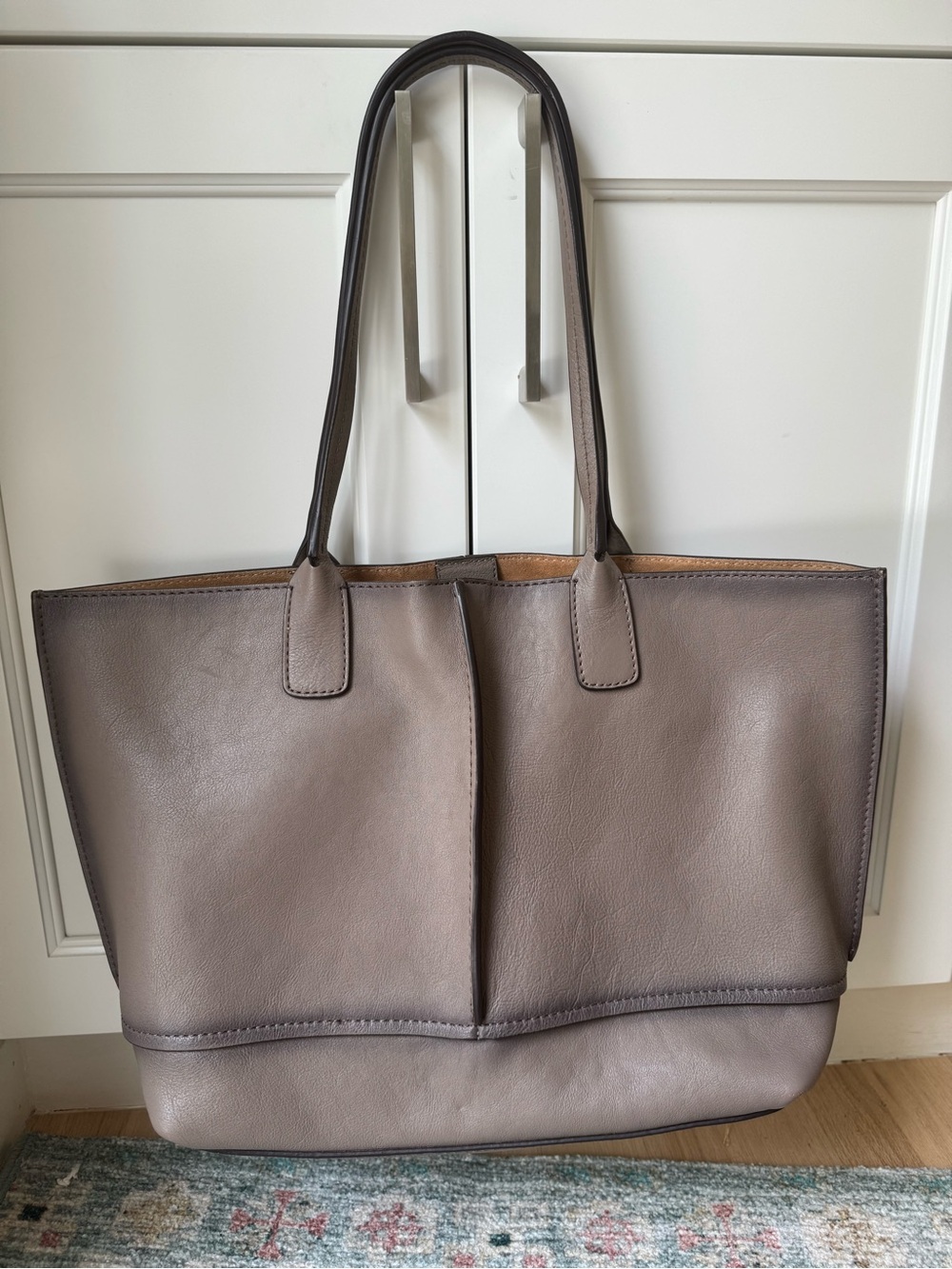 Frye Taupe Leather Tote Bag Shoulder Shopper